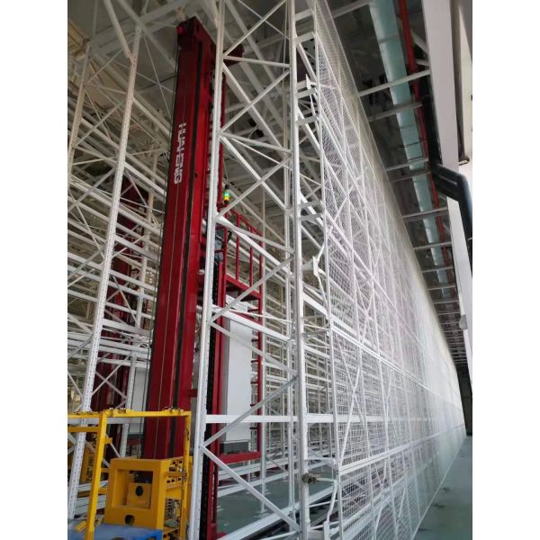 Laser Barcode Dual Pallet Stacker Positioning System 1mm Repeatable Electric Stacker Crane