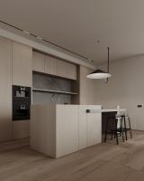 Armoires de cocina modernos blancos de laca acabado liso y brillante personalizado