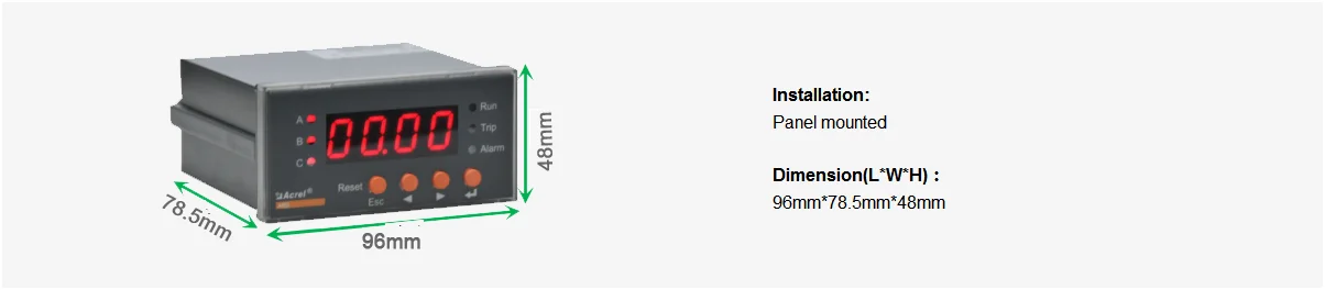 Acrel ARD2-250 Тайм-аут запуск сверх нагрузки дисбаланс блокировка короткого замыкания 55KW 75KW 90KW 110KW 132KW защитник мотора