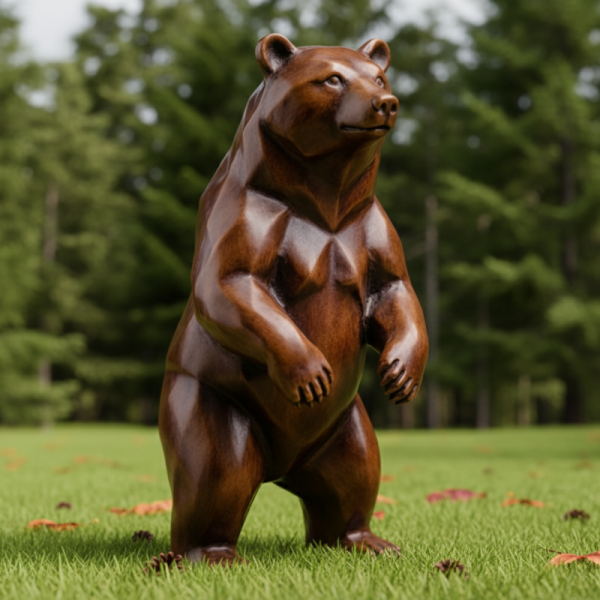 Custom Metal Casting Life Size Bronze Bear Sculpture Outdoor Garden Statue Realistic Animal Art for Villa Park Landscape Decor