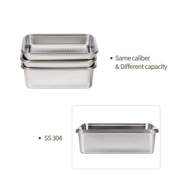 Modular Stackable Stainless Steel Food Container with BPA-Free PP Lid and 260ml-1930ml Capacity