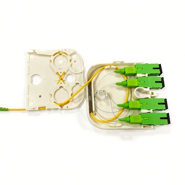 New FTTH Fiber Optic 1x4 SC APC Mini Cassette Direct Input Exclusive Design LGX PLC Splitter for Russia