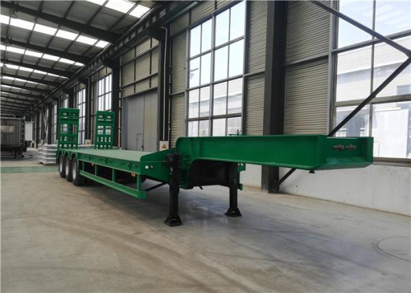 4mm Antiskid Plate Heavy Haul Trailer For Transport Cranes / Bulldozers