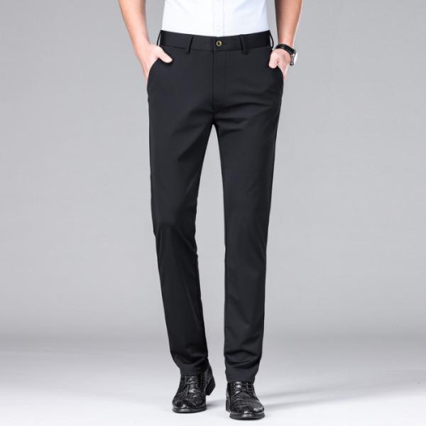 Ice Silk Comfort Straight Fit Dress Pants Trousers for Men SOURCE Category Spot Goods