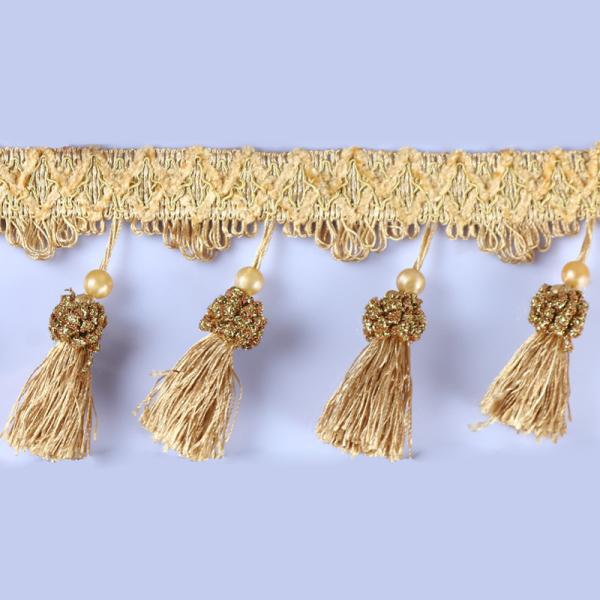 Handmade fashionable chain beads lace tassels fringes for curtain/sofa/pillow decoration