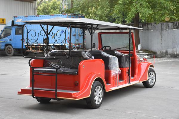 Chinese Red Electric Ancient Car 5KW AC Motor Classic Sightseeing Vehicle