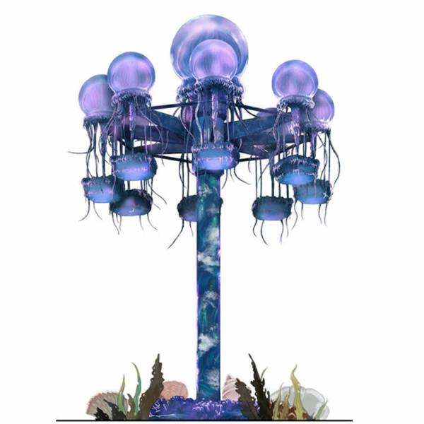 Thrilling Free Fall Tower Samba Drop Ride Lovely Jellyfish Shape