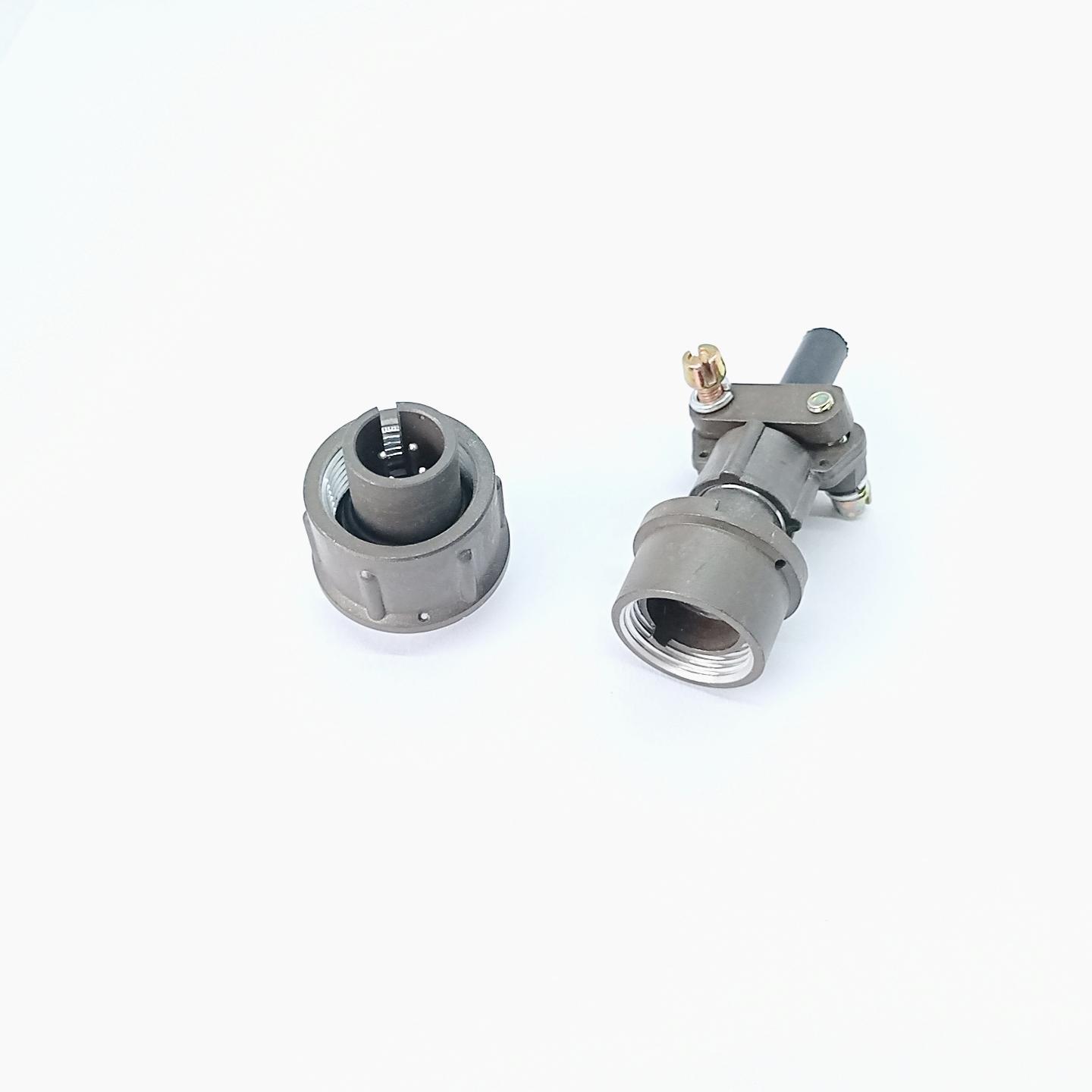 Circular Aviation Plug Connector 2PM14J4Z2 4 Pin Flange Panel Mount Male Connector 