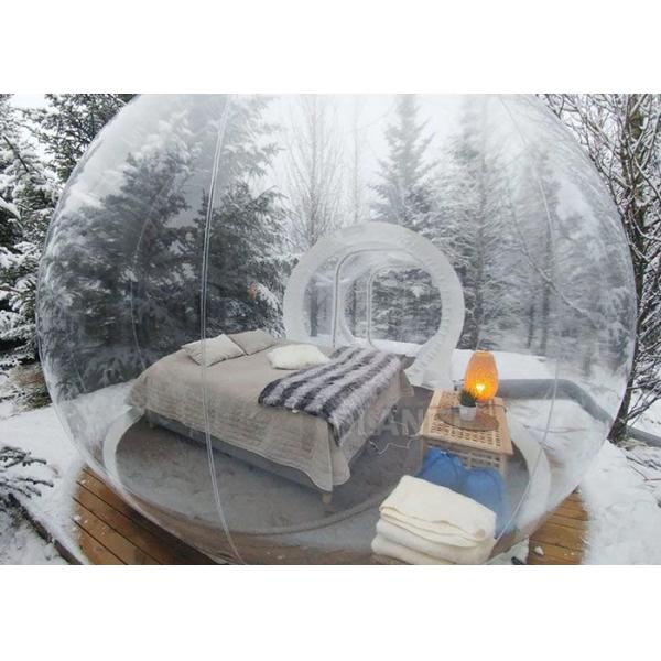 Материал брезента PVC располагаясь лагерем шатра пузыря белого двухместного номера раздувной