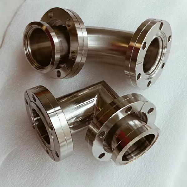 CF редуктора локтя 90 градусов UHV вакуумируют ротатабельные прямые полные ниппели