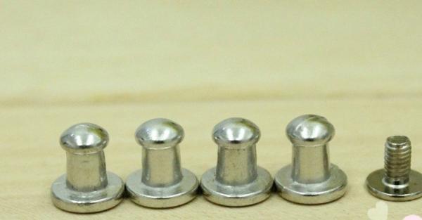 Leather Craft 5mm Head Screwback Button Stud Rose gold