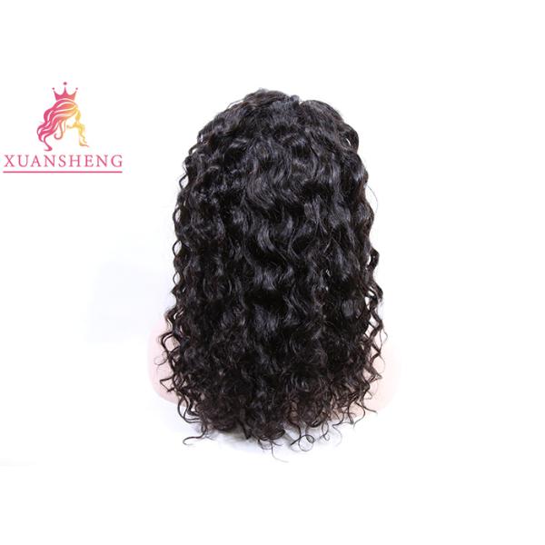 360 Lace Frontal Wig Human Hair , Virgin Indian Hair Italian Curly For Women Swiss Lace
