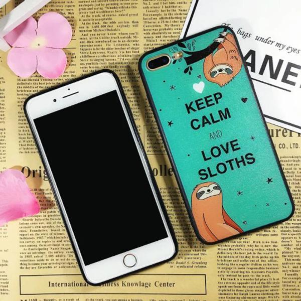 PC+TPU Silk Grain Folivora Play on the Tree Images Cell Phone Case Cover For iPhone 7 6s Plus