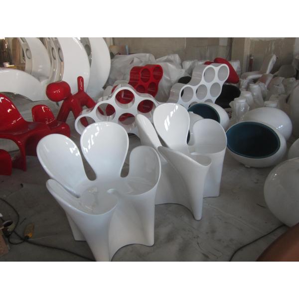 Ron Arad Clover Fiberglass Arm Chair Flower Shape Customized For Living Room