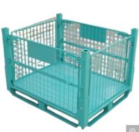 Powder Coated Steel Stillage Pallet Cage 800mm Depth Foldable