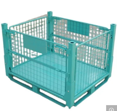 Складная стальная подставка Палетная клетка на заказ Цветный порошок покрытый оцинкованный 1200 мм высота