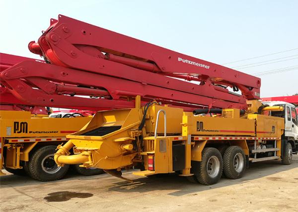 38 Meter Used Truck Concrete Pump , Putzmeister Boom Pump 140m3/H 265KW