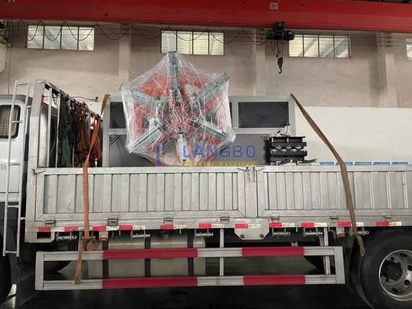 Full-automatic Pipe Coiler And Strapping Machine For PE Large Diameter Pipe Extrusion Coiling Range 1600-3200mm