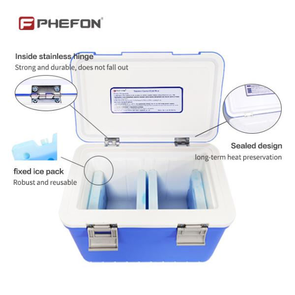 Portable Vaccine & Medicine Cooler Box, Cold‑Chain Isothermal Storage Case with Digital Temp Display, Temperature‑Maintaining Carrier for Biochemical Reagents, Clinical Specimens for Field Sampling an
