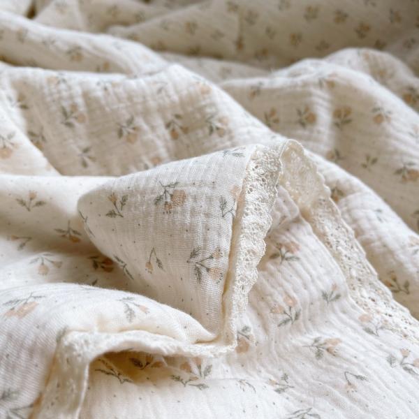 Сверхмягкий дышащий цветочный муслин детская кроватка компост и одеяло хлопчатобумажное легкое