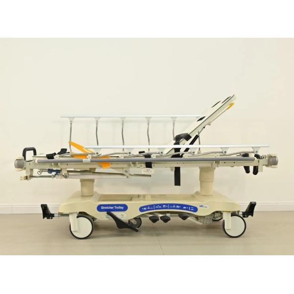 Hydraulic ICU Medical Transport Stretcher Adjustable Backrest Leg Rest X-Ray Compatible