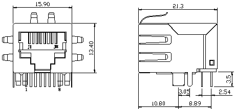 Rj45 Power Over Ethernet SI-62004-F Integrated 10/100 Lan 350mA DC Supply