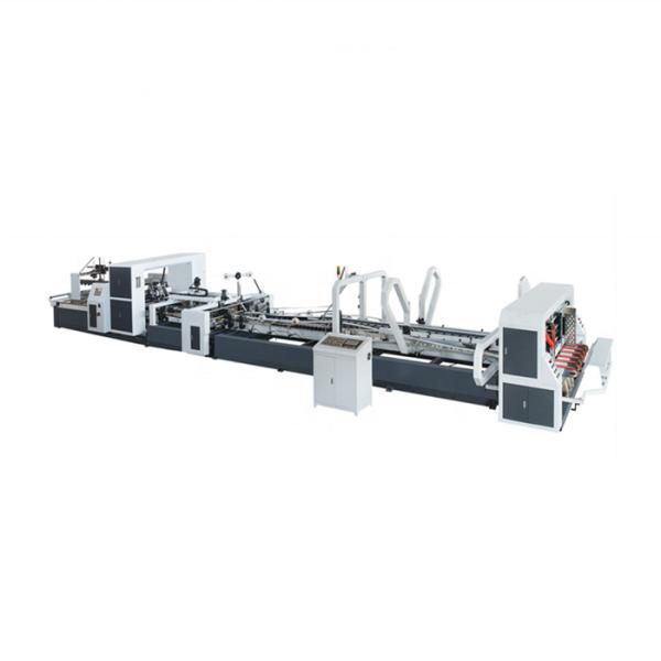 High Speed Automatic Carton Flexo Folder Gluer / Stapler Stitching Machine