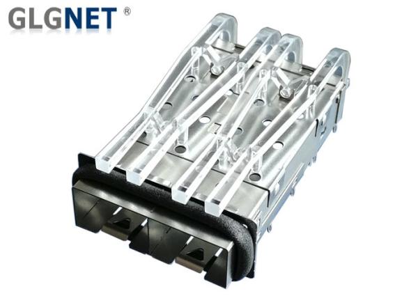 EMI Shielding SFP Cage Connector 2 Ports Female 2.05 mm Press Fit PIN