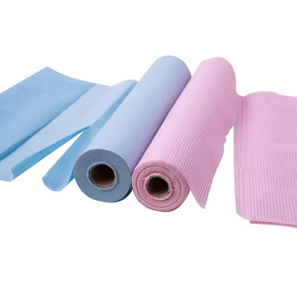 ISO13485 Paper Coated PE 80×160cm Disposable Bed Sheets Roll