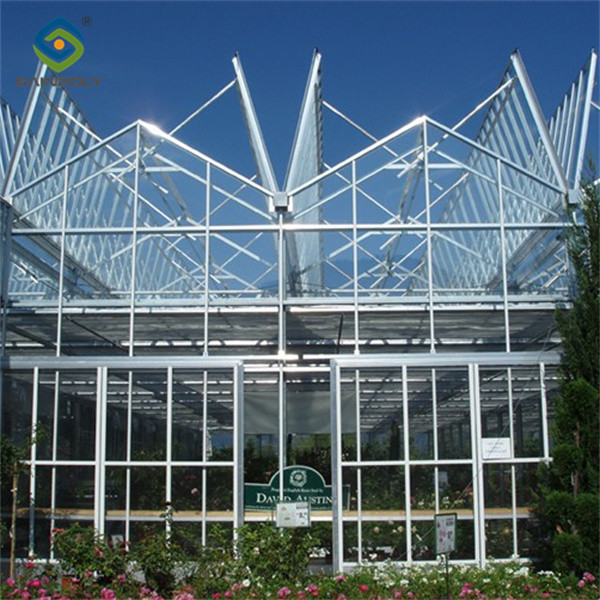 Weather Resistance Venlo Type Greenhouse With Hot Galvanized Steel Structure