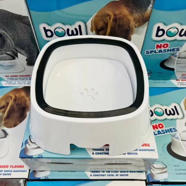 PP Dog Drinking Water Bowl 2.4L Slow Drinking Dog Bowl Splash Proof