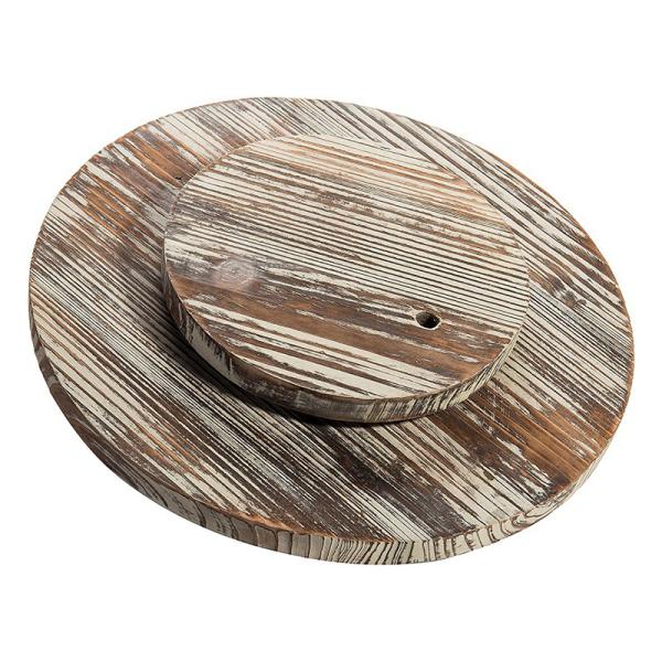 Wood Lazy Susan Turntable for Kitchen Latest Farmhouse Design Style Printed and Burned