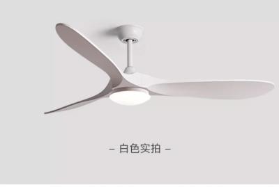 Ventilador de techo con aspas de madera blancas de 60 para fábrica al por mayor con luz, ventiladores de techo de bajo consumo con luces LED