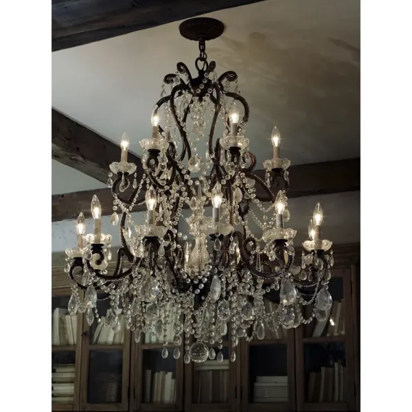 Custom Design Luxury Crystal Shade Pendant Light Chandelier with 50000 Hours Lifespan for Villa Lighting