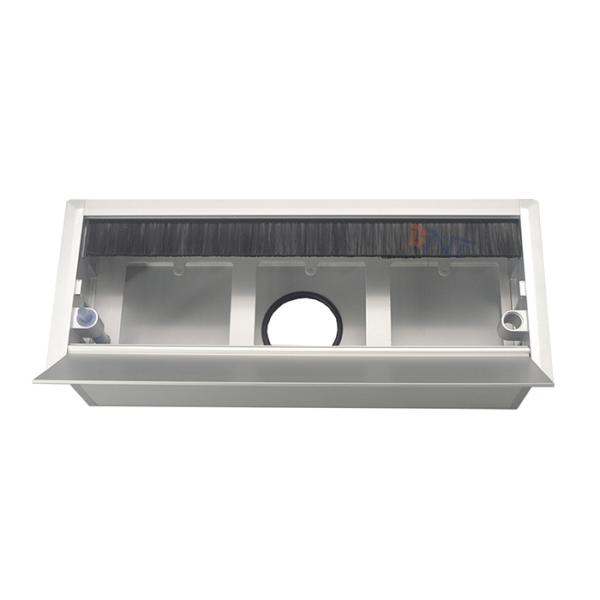 Brushed Wire Management Desk Cable Box Aluminum Cable Grommet