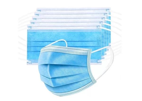 PP SMS Polyester Disposable 3 Layer Face Mask White Color FFP1 FFP2 Protective
