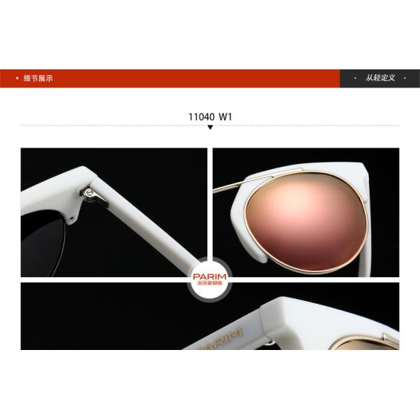 TAC Parim Polarized Sunglasses Lens Light Weight Material Women Black Red Frame