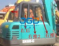 SK60C Excavateur Arrêt avant Arrêt arrière Porte vitrée Vitrine supérieure et inférieure pare-brise