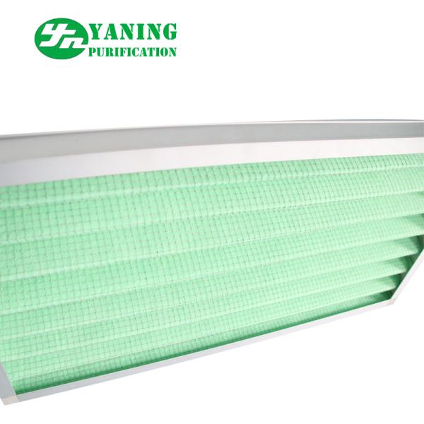 Tipo liso filtros de ar verdes do saco com metal tomado partido dobro Mesh Folding