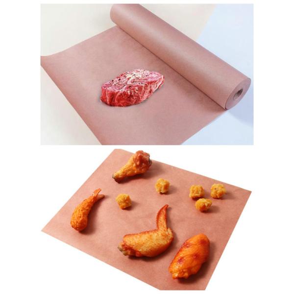 66gram 70gram Greaseproof Kraft Butcher Paper For Meat Package 60cm Wdith Roll