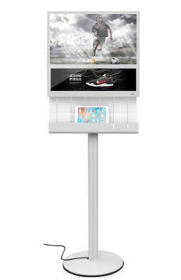 Rectangle Commercial Phone Charging Station With Digital LCD Screen In Shopping Mall
