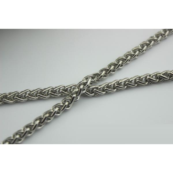 Super quality cheaper twist flower light gold 7 mm width iron metal handbag chain