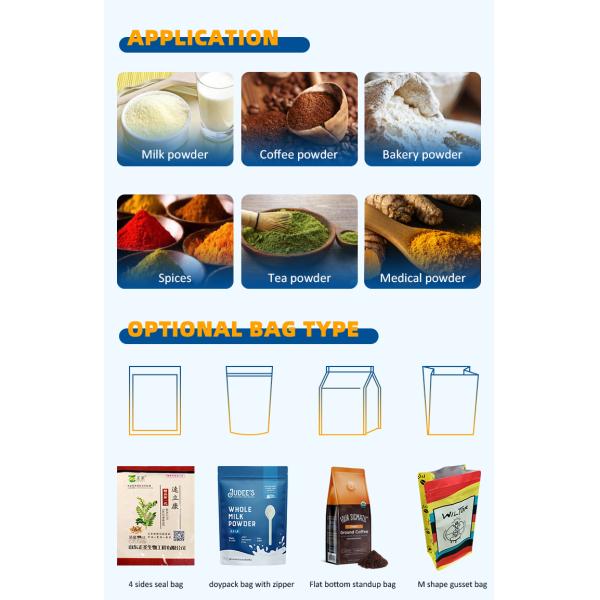 Полный автоматический вращающийся пищевой порошок предварительно сделанный мешок мешок упаковочная машина для пищевой промышленности