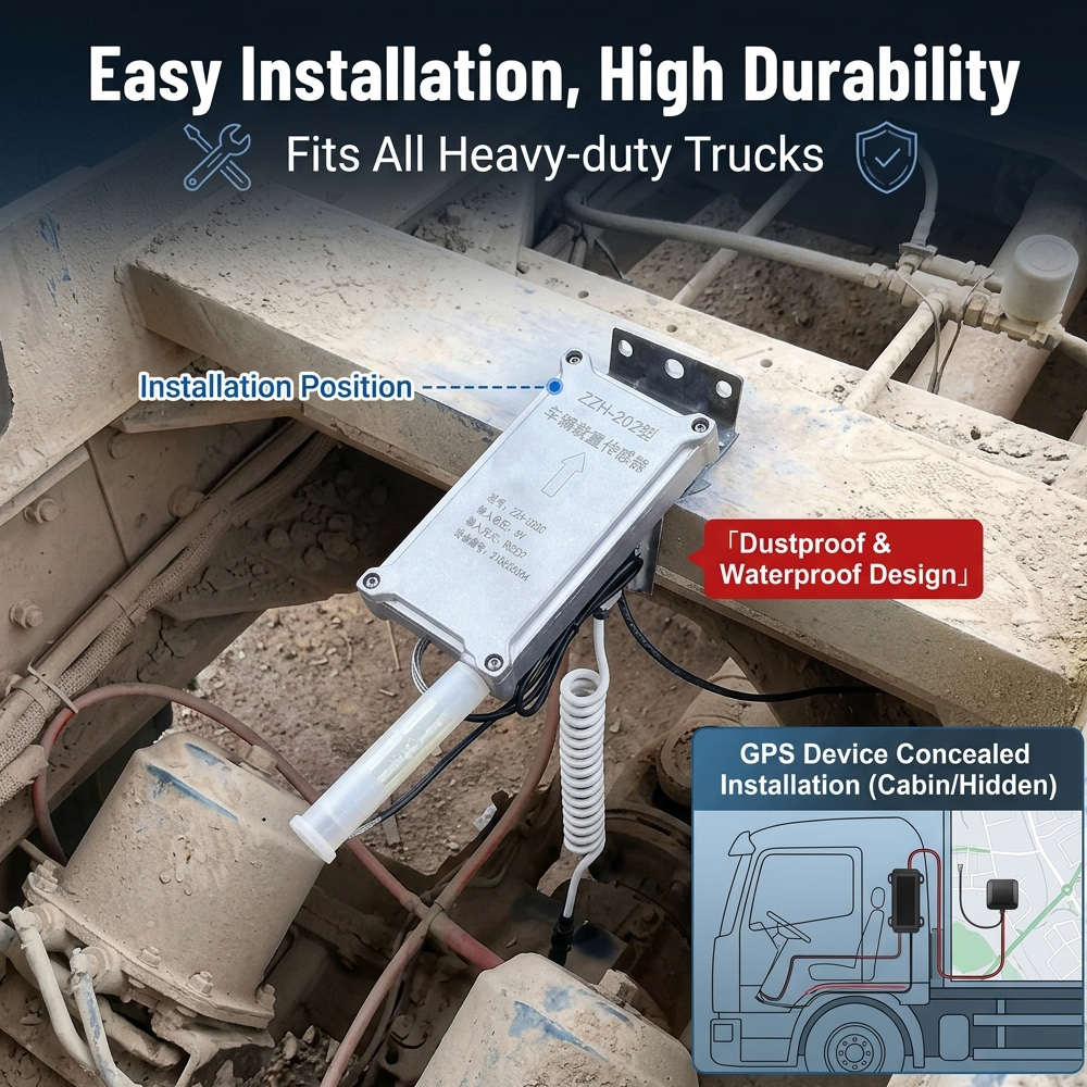 Industrial Logistics Management IoT GPS Vehicle Tracker with Weight Sensor for Overload and Theft Detection