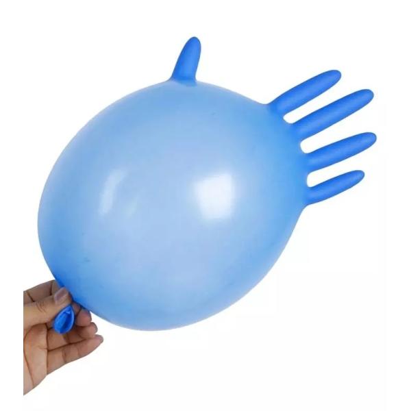 Голубая перчатка нитрила рассмотрения Dispsoable пудрит свободный 12 дюйма для медицинского использования