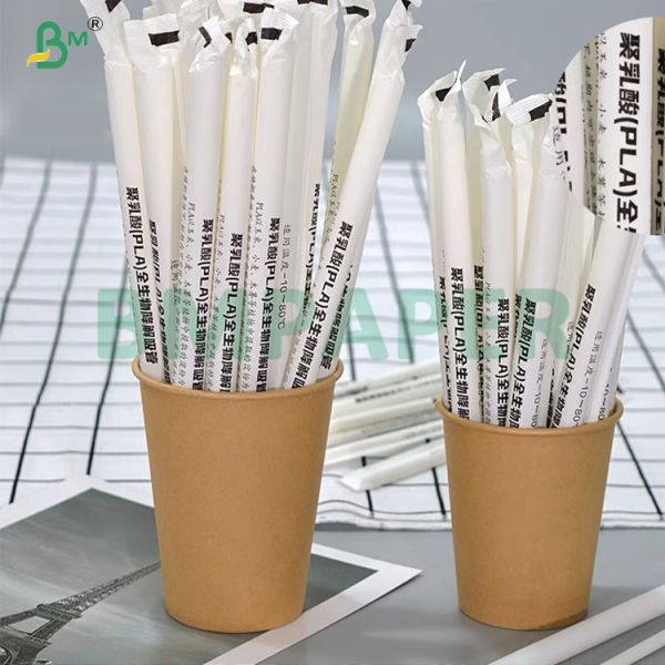 FDA Material 25g 24mm Width Pure White Straw Wrapping Paper