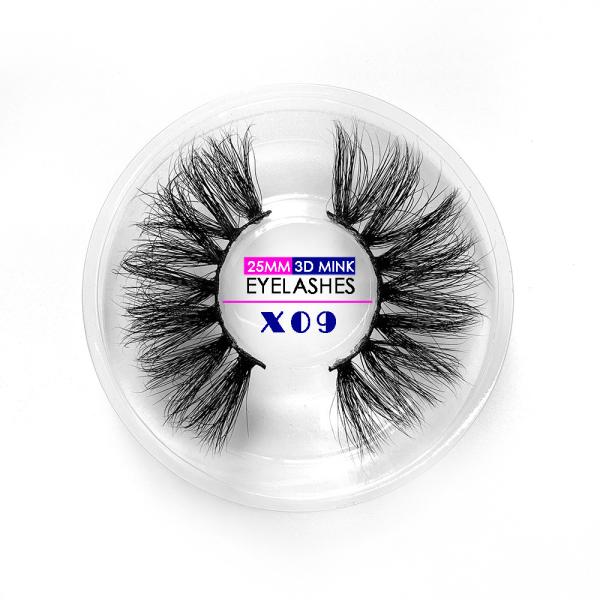 Long Lasting 25MM Mink Lashes Private Label Customized Logo For Makeup