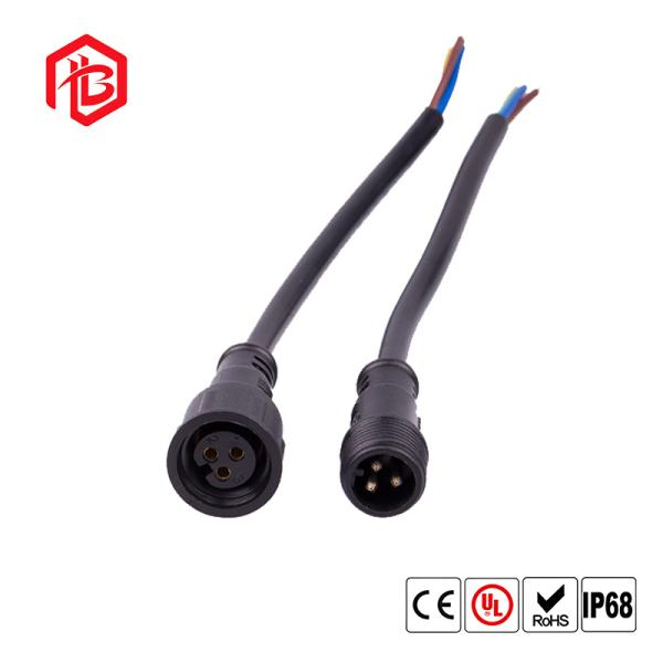 M17 Male-Female Waterproof IP68 Copper Contact Nylon Housing Cable Connector for Wire Connections