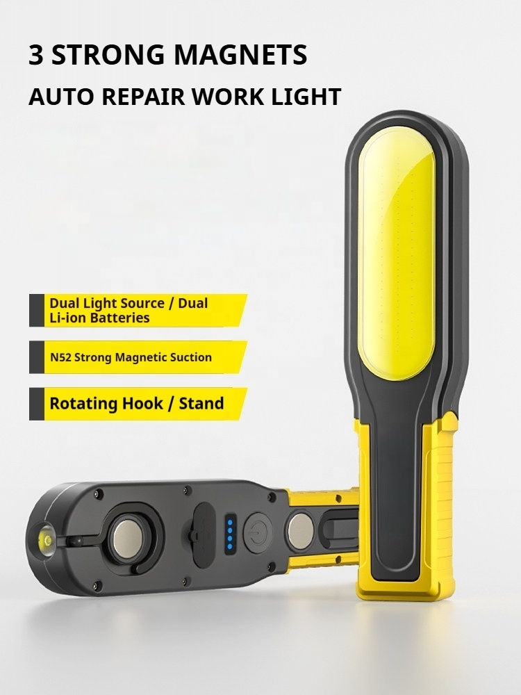 Ultra Bright Strong Magnetic Flashlight Rechargeable Long-lasting Outdoor Household Multi-function Strong Light Repair Work Lamp