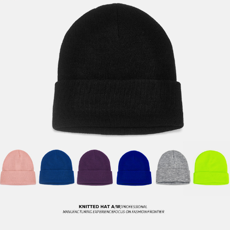  Unisex Plain Solid Warm Hat Acrylic Knit Beanie For Winter Use